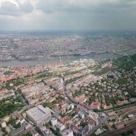 Lot widokowy nad Budapesztem samolotem Cessna C172