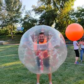 Budapeszt: Gra w bubble football z piwem