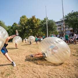 Budapeszt: Gra w bubble football z piwem